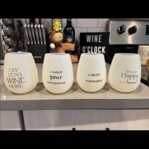 silicone wine cup set